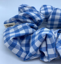 Load image into Gallery viewer, Blue Gingham Scrunchie
