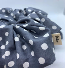 Load image into Gallery viewer, Grey Spotty Scrunchie
